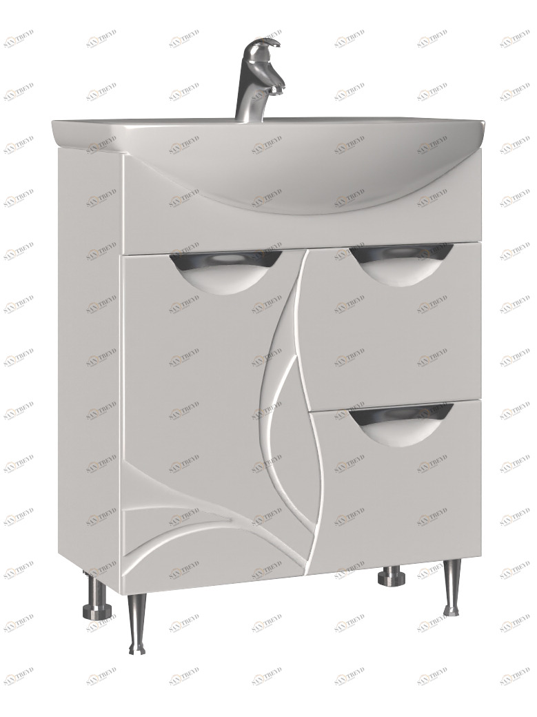 Тумба с раковиной Callao 700 new (Балтика)710⨉440⨉840 мм белый Santreyd sun-id-664575