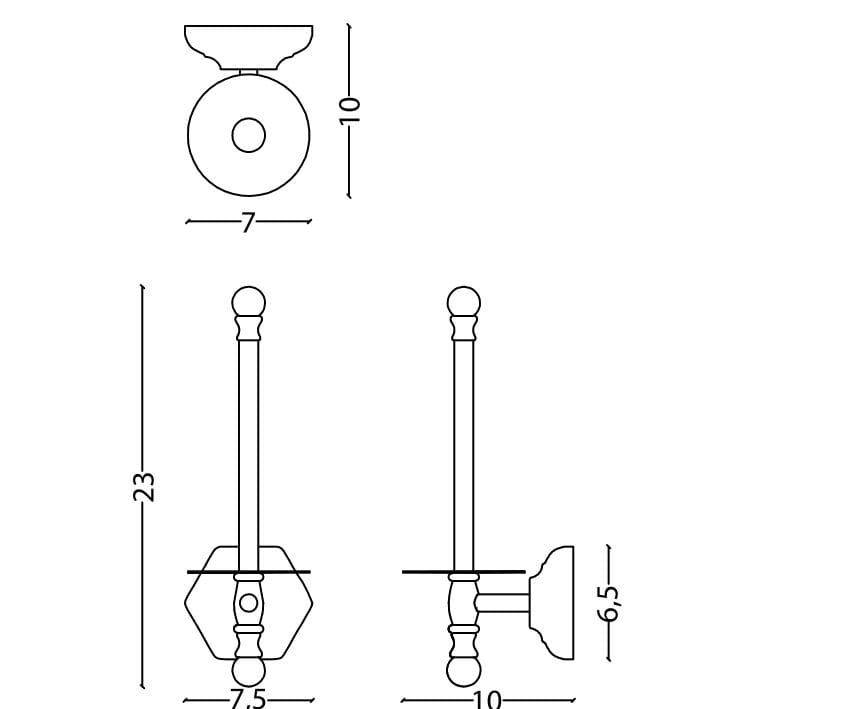 Металлический запасной держатель рулона Park Avenue Waldorf ARCH-00124173 - Вид №3