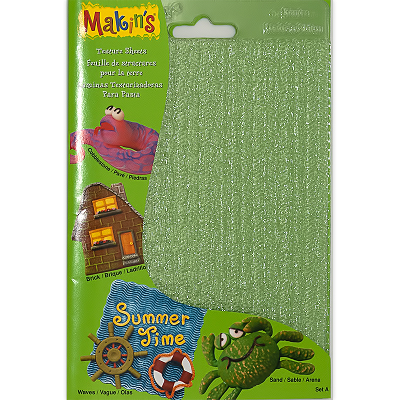 38001 Комплект текстурных листов A - песок, волны, булыжники, кирпичи Makin`s 