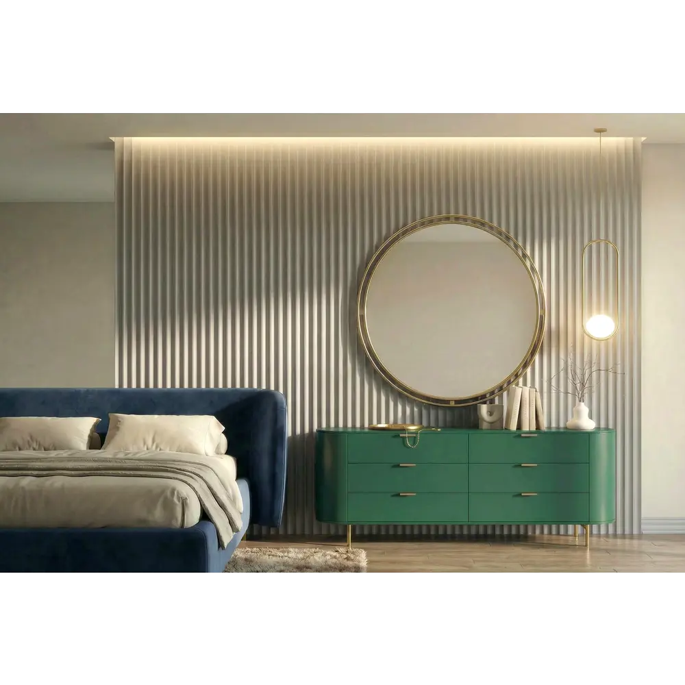 Реечная панель Волна прямоугольник МДФ цвет серый 2700x122x12 мм 4 шт Santreyd STLM-2168624 - Вид №2