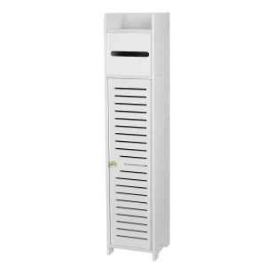 91705488 Пенал для ванной Oqqi Bathroom-Organizer 16.50x78см цвет белый STLM-1379514