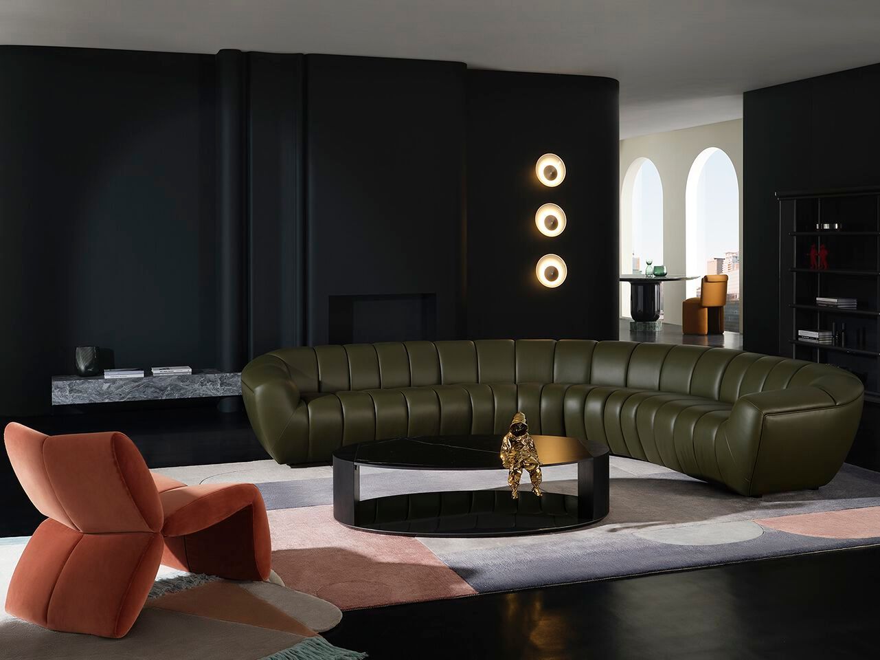 Кожаный изогнутый диван HC28 maison SKYLAR ARCH-00146276 - Вид №5