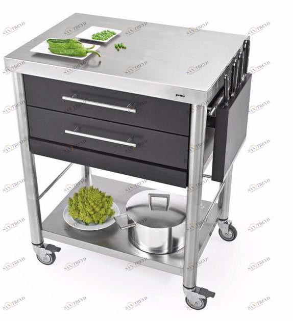 JOKODOMUS Отдельностоящий кухонный модуль из нержавеющей стали с ручками Auxilium sun-id-1387260