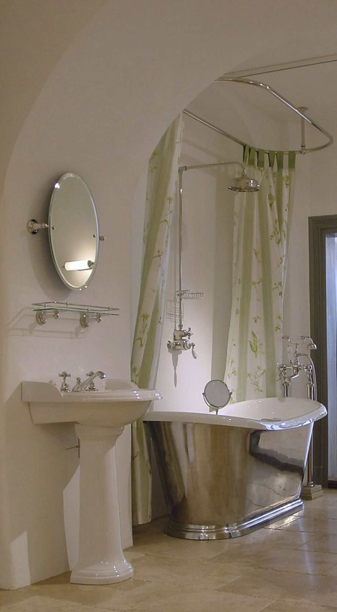 Traditional bathrooms Карниз для штор OVAL винтажный Scr1.1.ag  - Вид №1