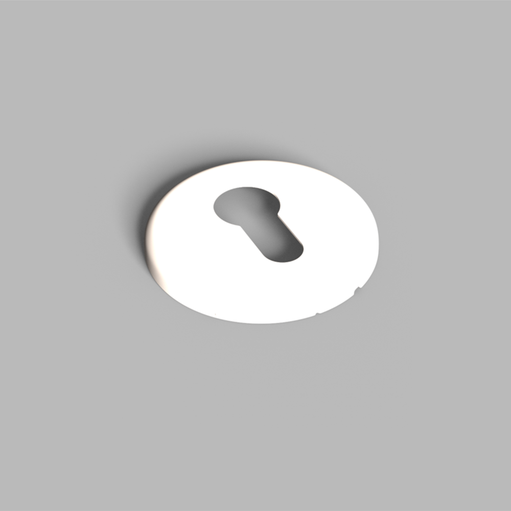 128004R9011 Накладка цилиндра Pebble с отверстием PZ - белаяd line Bjarke Ingels Group 