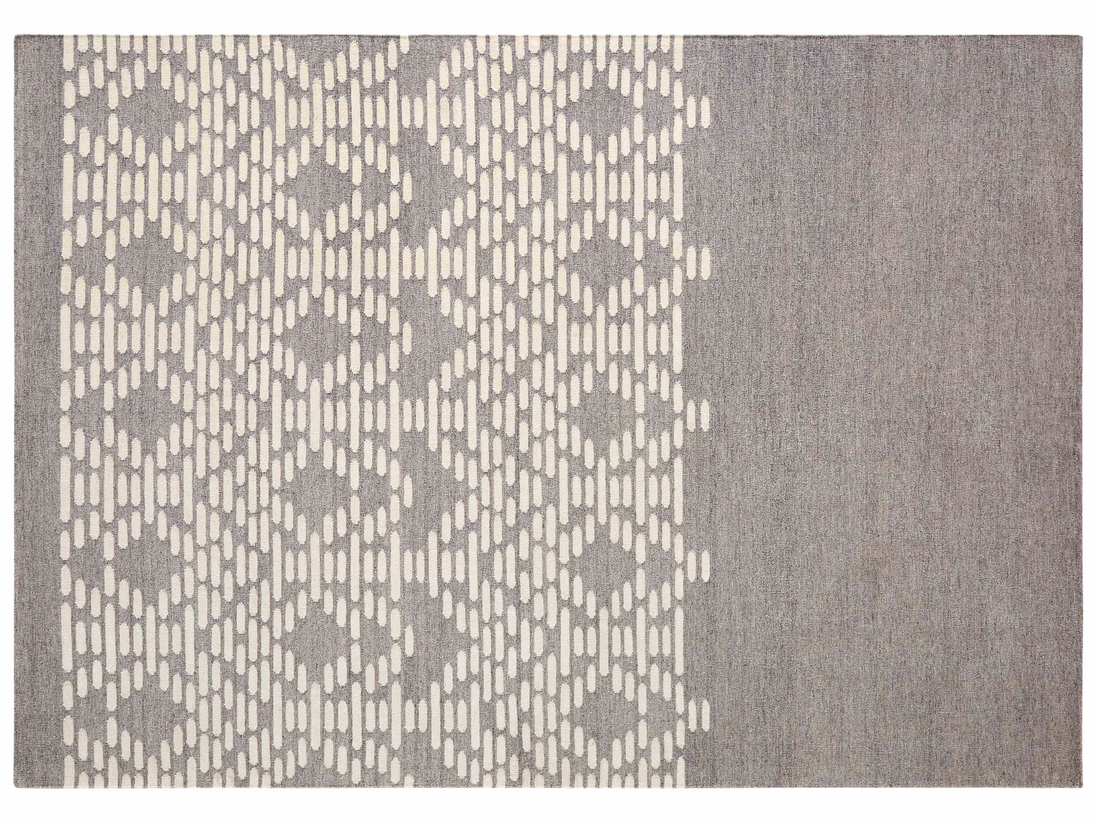 Прямоугольный ковер ручной работы из шерсти с геометрическим рисунком GAN ARCH-00078979