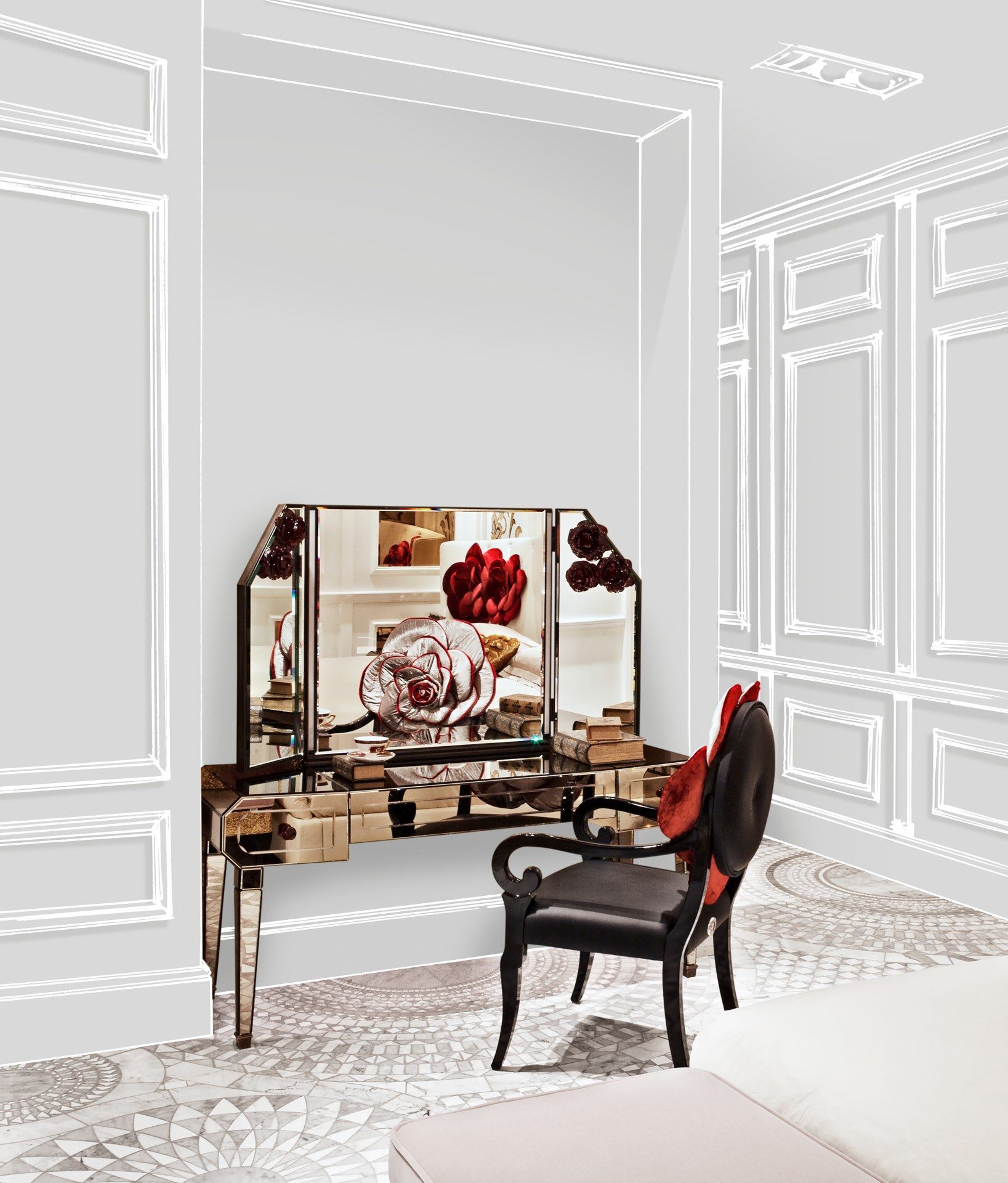 Стеклянный туалетный столик Sicis Rialto ARCH-00055303 - Вид №3