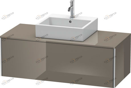 XS490208989 Тумбочка для подвесной консоли XSquare #XS4902 1200 x 548 мм Фланелево-серый глянцевый лак Duravit