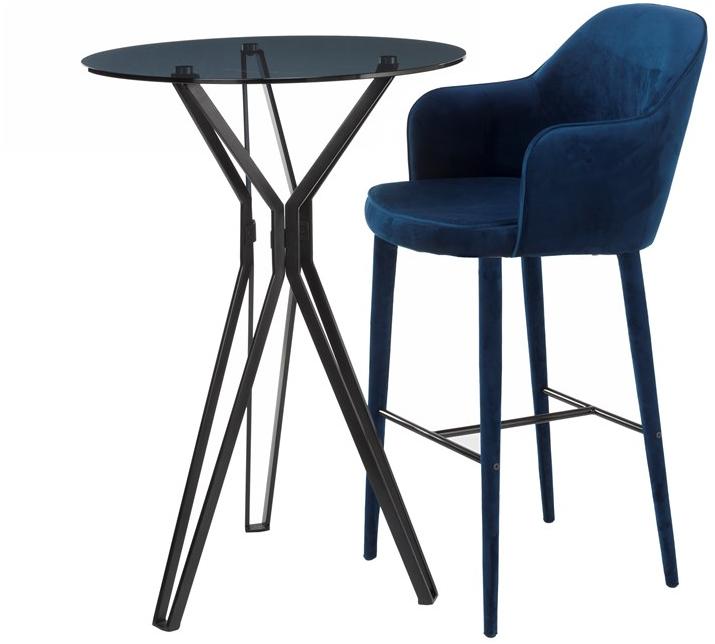 Pols Potten Круглый высокий стол из стали и стекла  370-010-005  - Вид №2