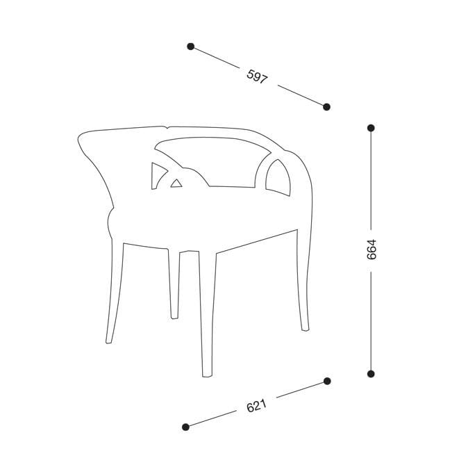 Тканевое кресло с подлокотниками Gentry Home SUE ARCH-00045119 - Вид №2