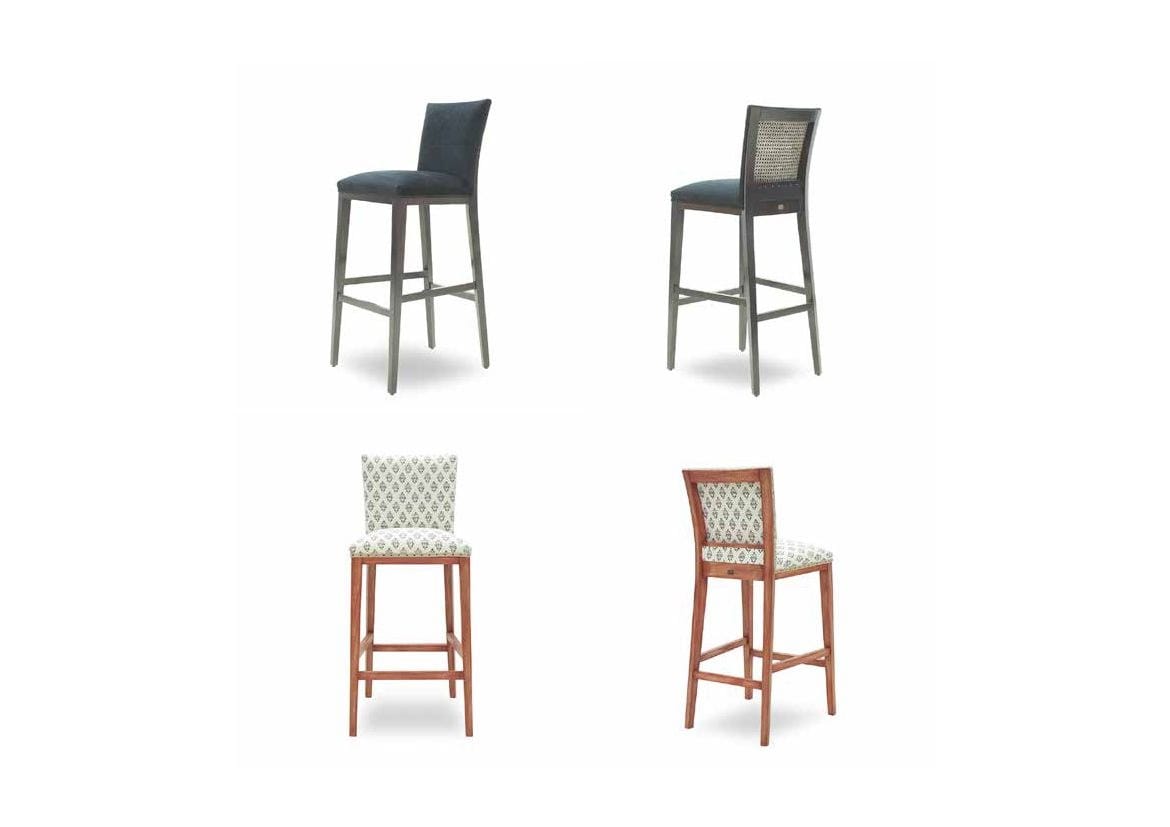 Высокий кожаный табурет с подставкой для ног со спинкой CREARTE COLLECTIONS Luxor Essence ARCH-00147300 - Вид №6