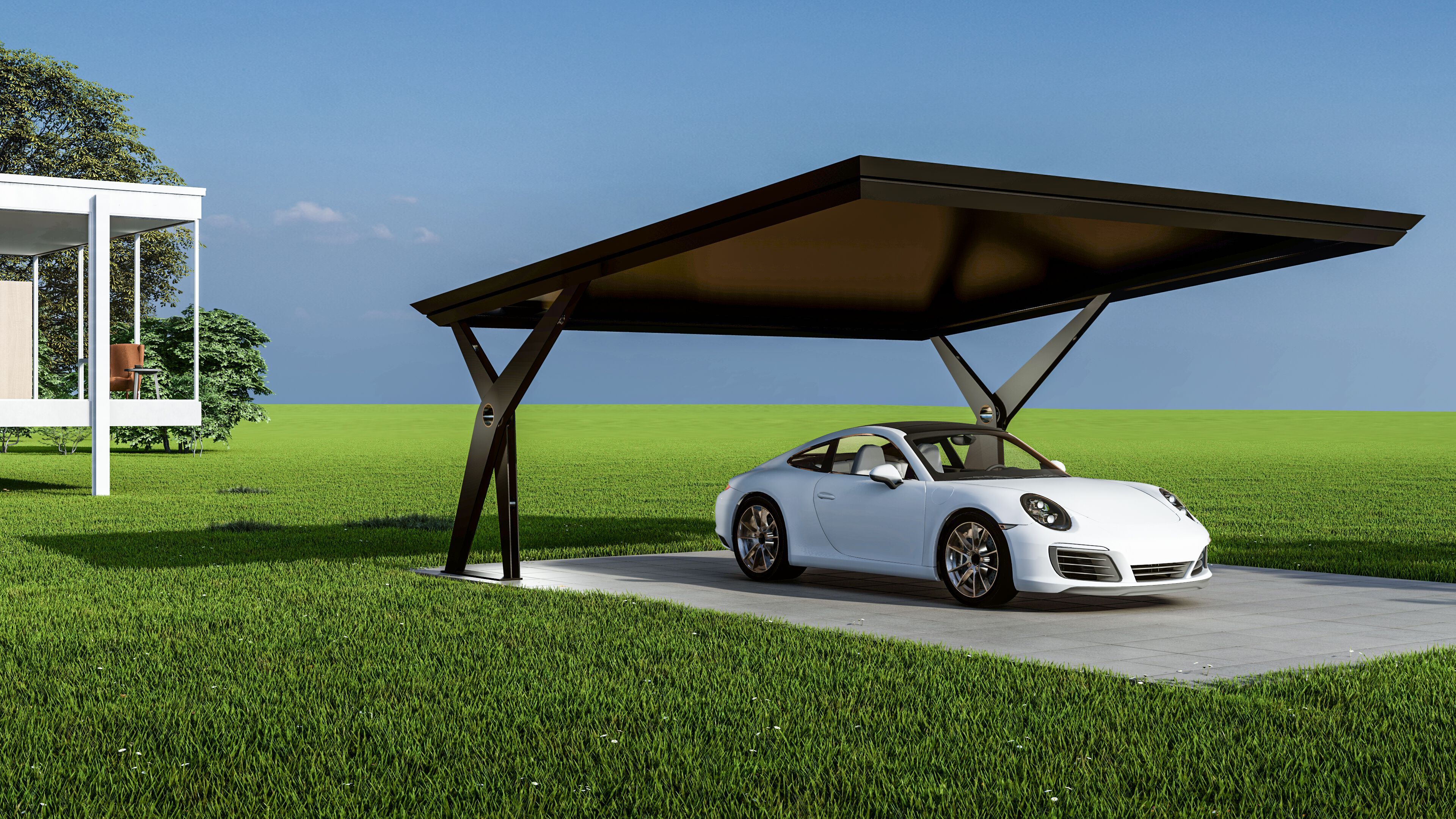 Навесы для автомобилей навес с покрытием из ПВХ с защитой от царапин L'Officina by Adami TS ARCH-00081496 - Вид №3