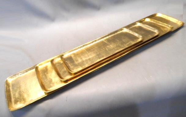 80119 Поднос золото 70x22 см, алюминий COR MULDER Santreyd 