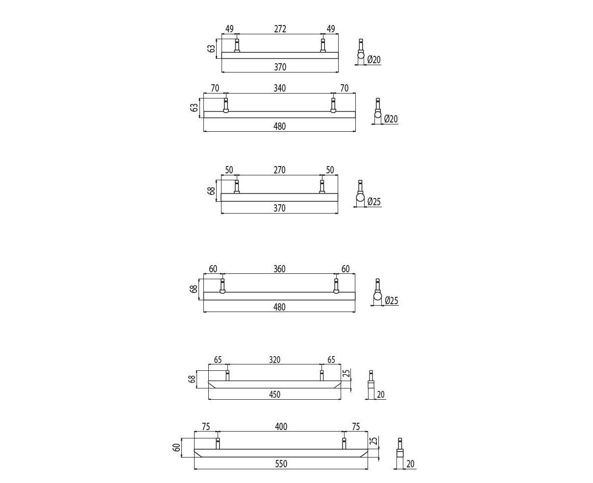 Вешалка для полотенец с полотенцесушителем Irsap Hang Up ARCH-00141811 - Вид №3