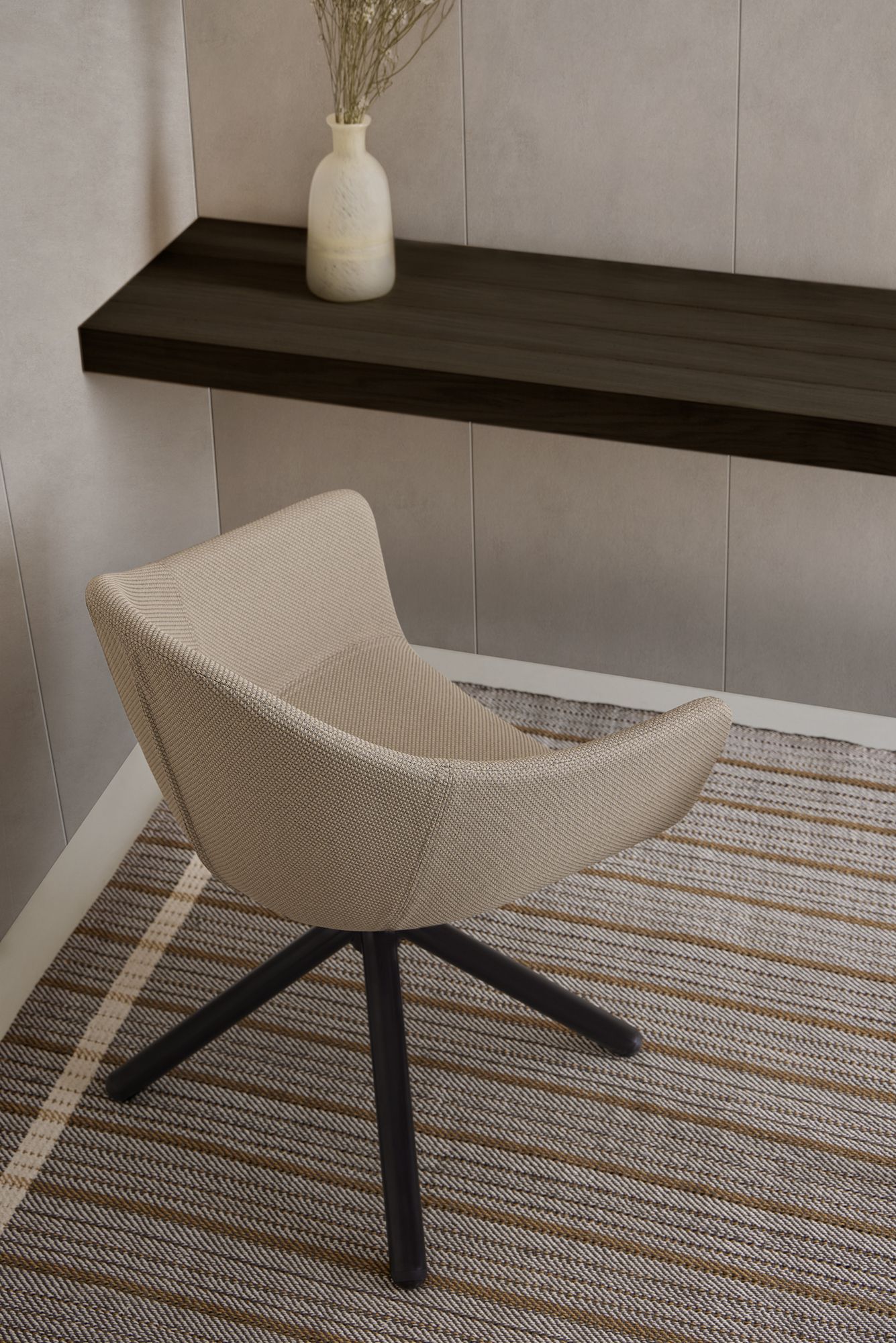 Тканевый поворотный стул с подлокотниками Blasco&Vila Nomad ARCH-00148372 - Вид №1