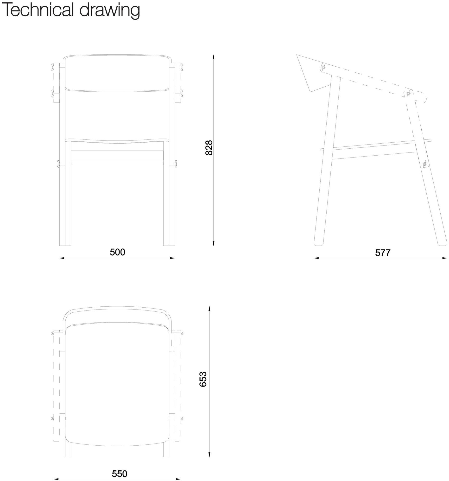 Askia Штабелируемое кожаное кресло со встроенной подушкой Atelier 1.c09.ok.mnt.lf - Вид №1