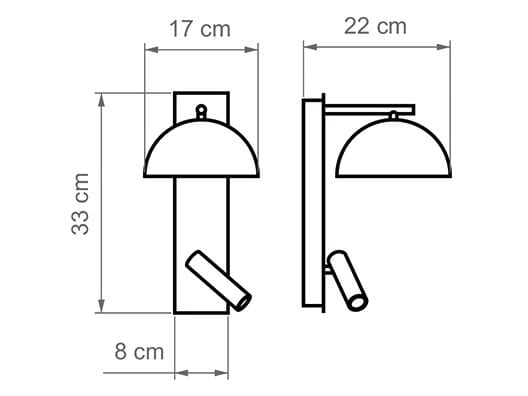 Металлический и терракотовый светодиодный настенный светильник luxcambra Absis ARCH-00067345 - Вид №4