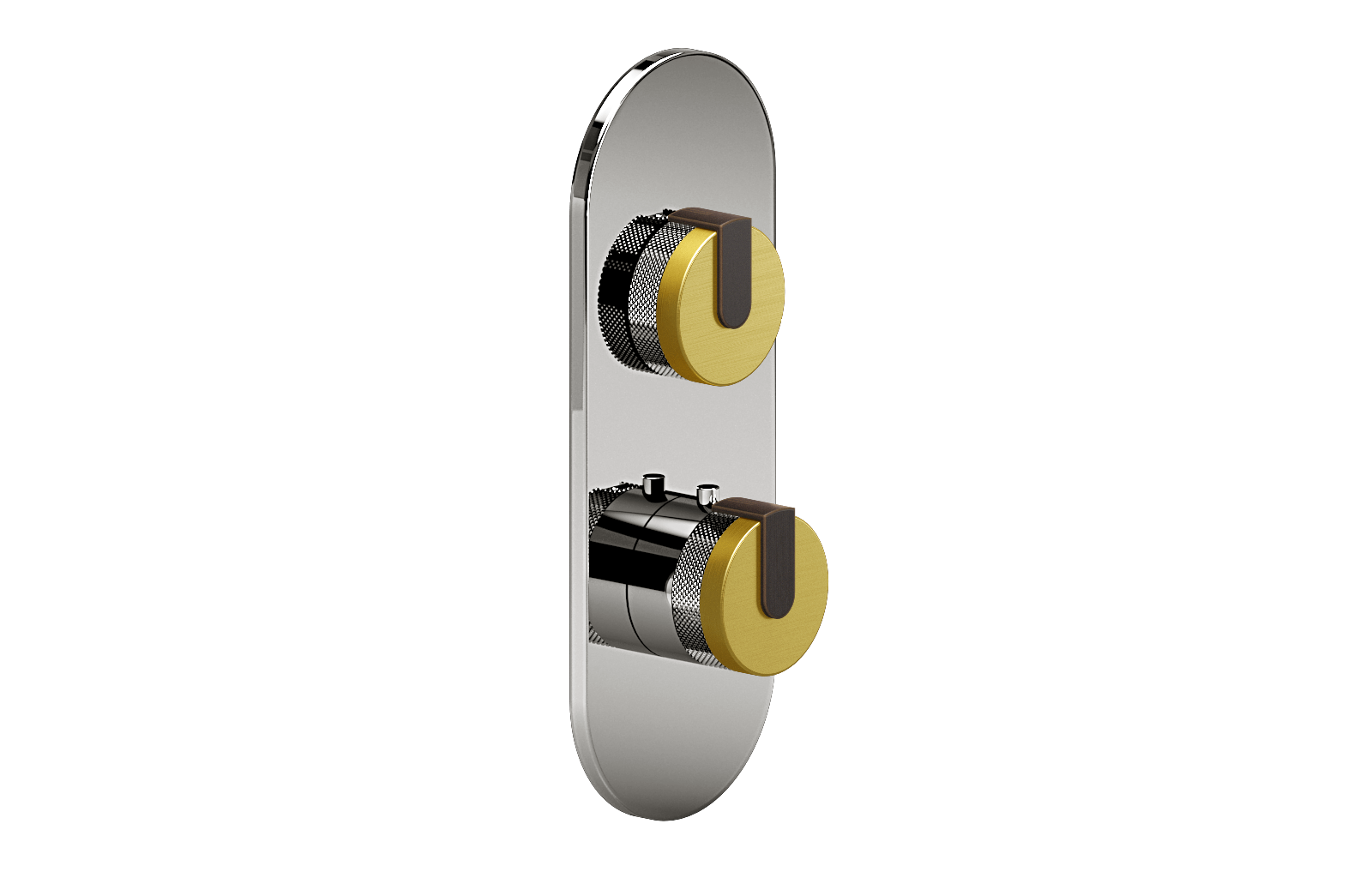 E-8026-R1BBE0-L1OB-PC-T Планка M-Series с 2 ручками - Внешняя часть GRAFF MOD+