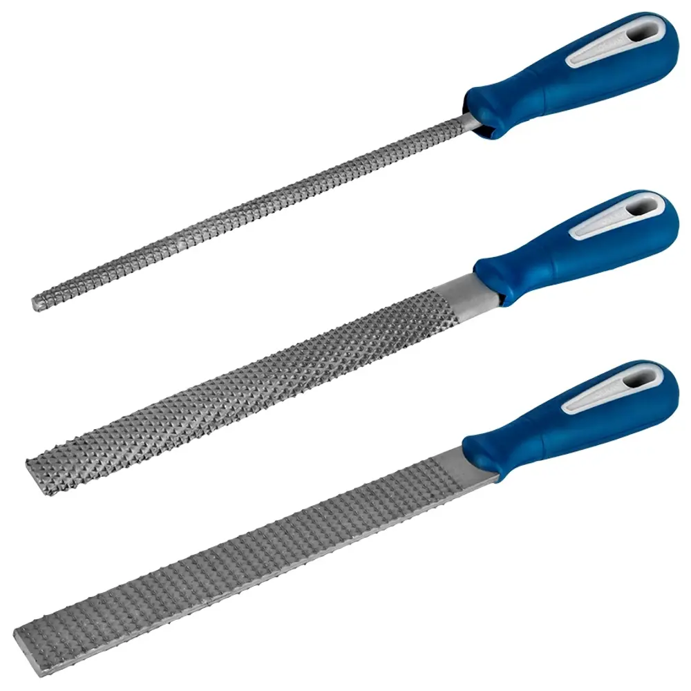 Набор рашпилей КОБАЛЬТ для точной обработки дерева, 3 предмета 89406914 STLM-1578120