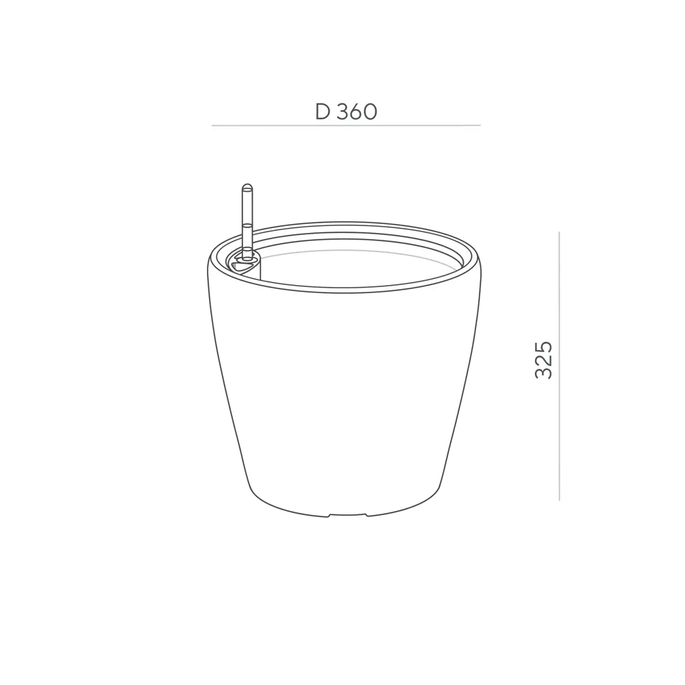 Кашпо Oladom Deluxe Ø36 h32.5 см v16 л пластик красный с автополивом Santreyd STLM-2011006 - Вид №2