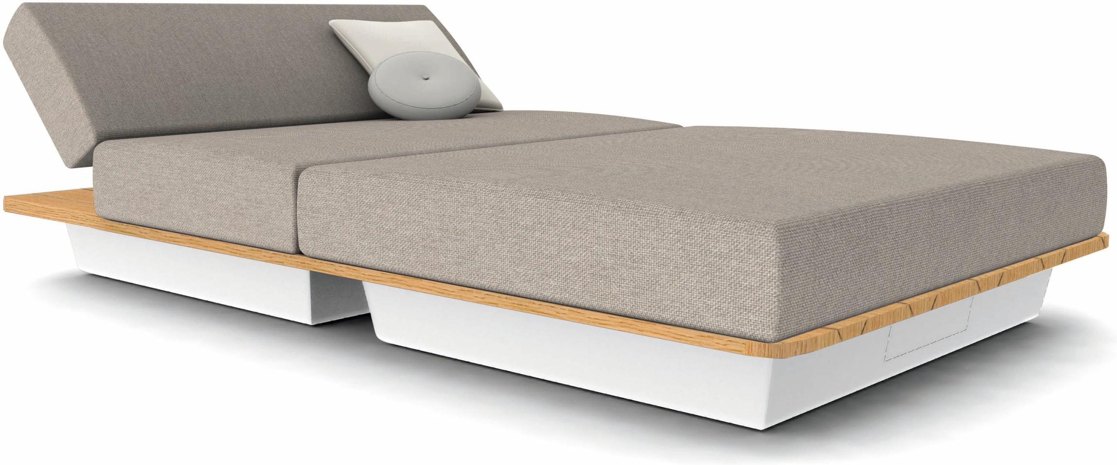 MNST1032 Concept 6 белый столешница из дерева iroko Manutti Air