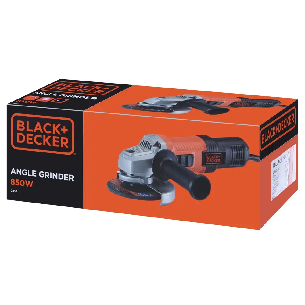 УШМ (болгарка) Black&Decker G850, 850 Вт, 125 мм BLACK + DECKER STLM-2206571 - Вид №4