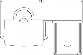 053 Держатель т/бумаги с крышкой и освежителя ELL FBS Ellea - Вид №1