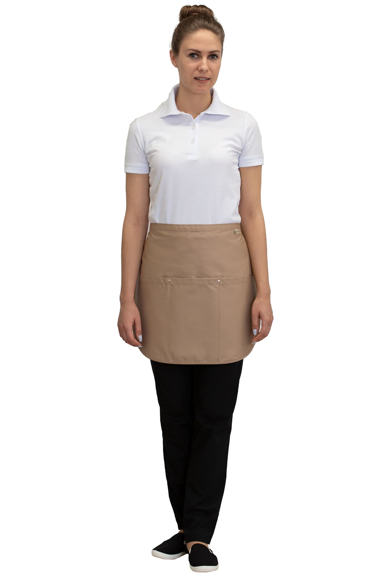 60617 Фартук  укороченный цвет beige (бежевый) RICON  Одежда для официантов  размер  - Вид №2