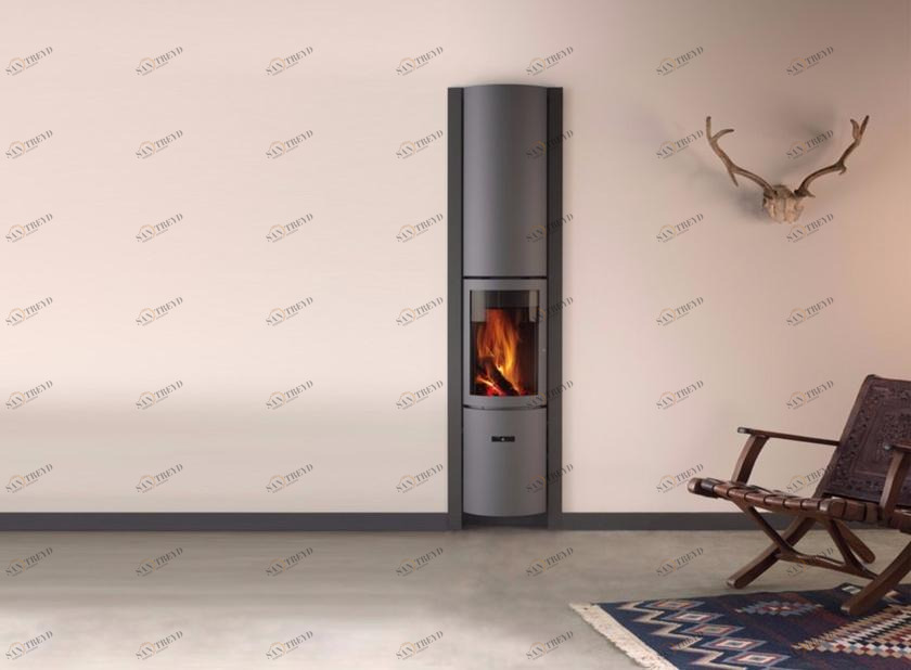 Stûv Настенная дровяная печь из нержавеющей стали для воздушного отопления Stûv 30 compact sun-id-1515053