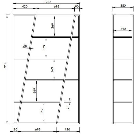 TemaHome Отдельностоящий книжный шкаф Albi sun-id-1465534 - Вид №10