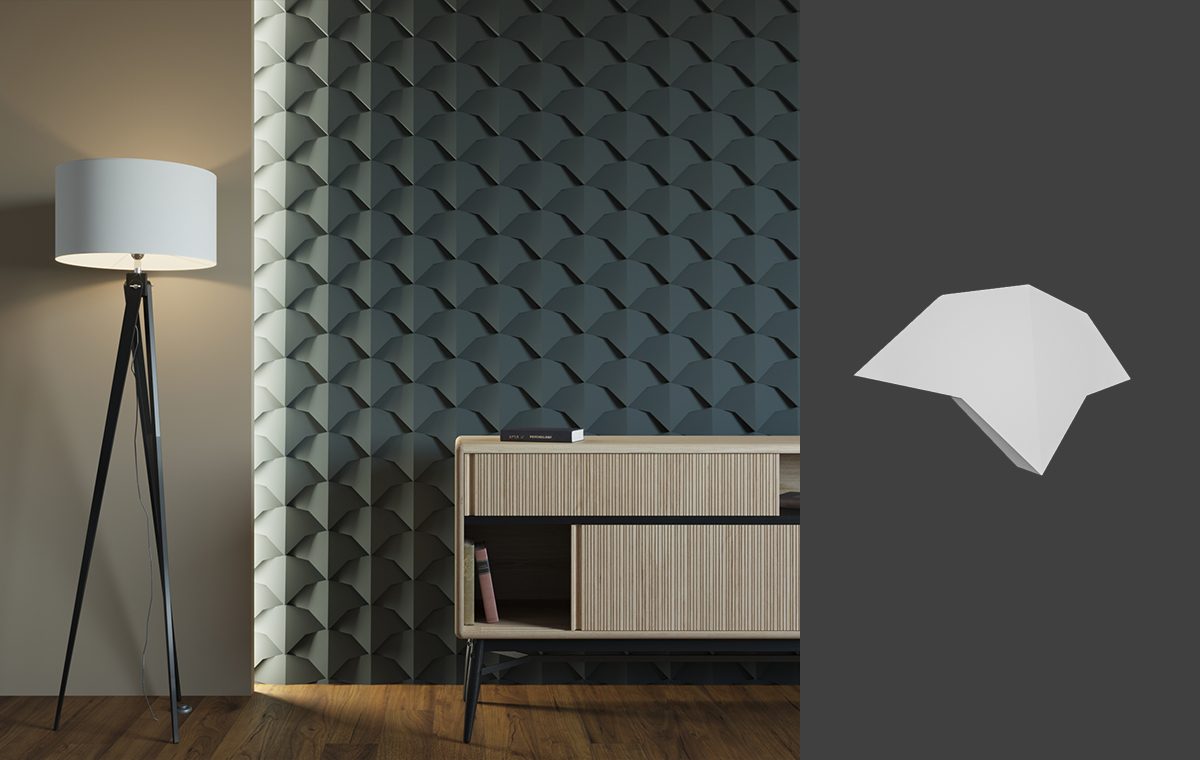 DRAGON SCALE - A 3D Панели LAB.Space DRAGON SCALE - A-1 - Вид №1