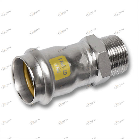 617243G42112 SANHA 17243G пр.-фит. газ, нерж.сталь, ниппель переходной ВПр-НР 42x11/2 мм 