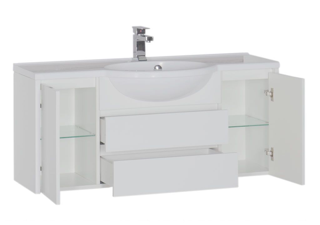 Тумба под раковину Aquanet Лайн 120 белый sun-id-275375 - Вид №2