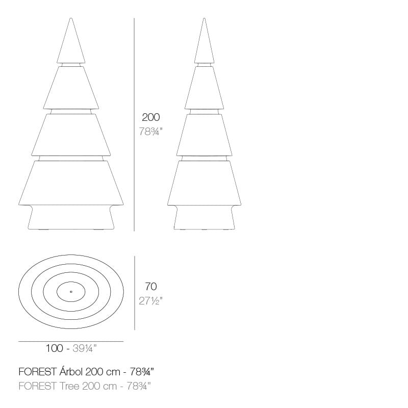 Напольный напольный светильник Сид полиэтилена Vondom Лес ARCH-00046048 - Вид №3