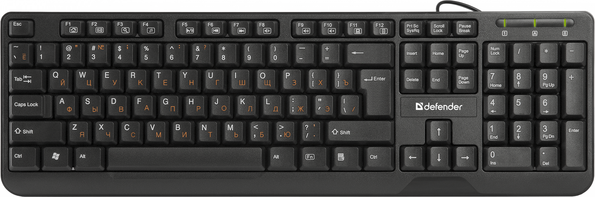 45710 проводная клавиатура officemate hm-710 ru,черный,полноразмерная usb Defender Santreyd 