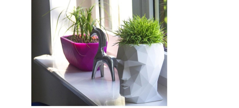 009057 Кашпо Nano матовое белое Vondom Adan - Вид №6