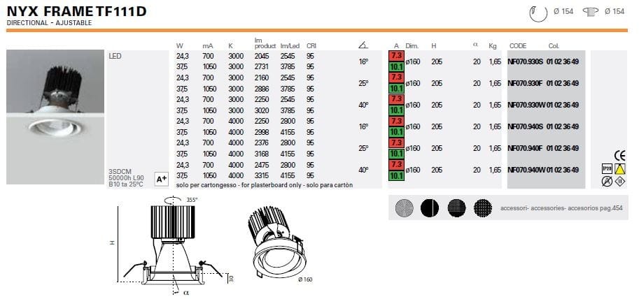 Регулируемый встраиваемый прожектор Lucifero's Nyx ARCH-00105646 - Вид №10