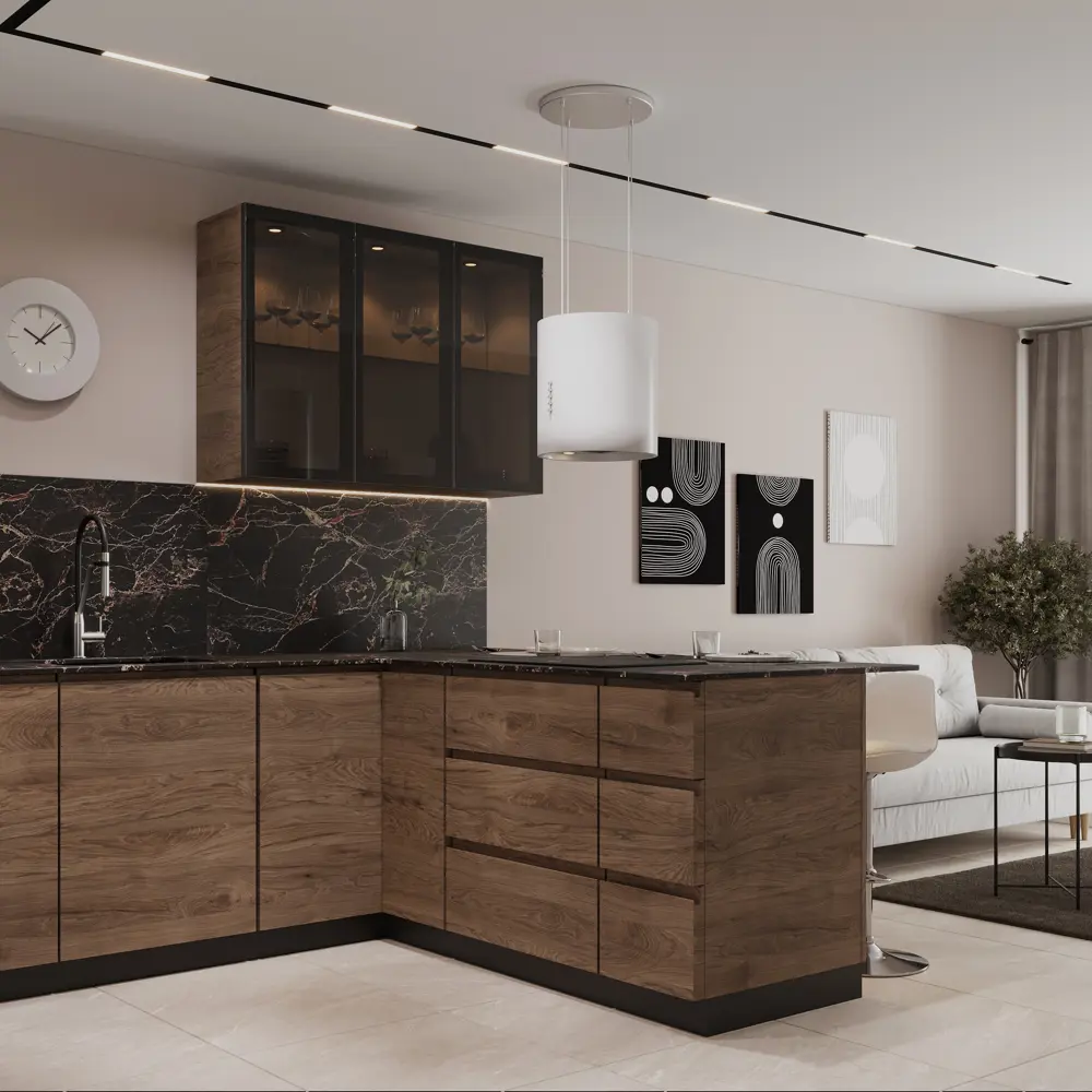 Фасад для кухни Токио Delinia ID в стиле тёмного дерева 39.7×38.1 см 86423439 STLM-0877078 - Вид №9