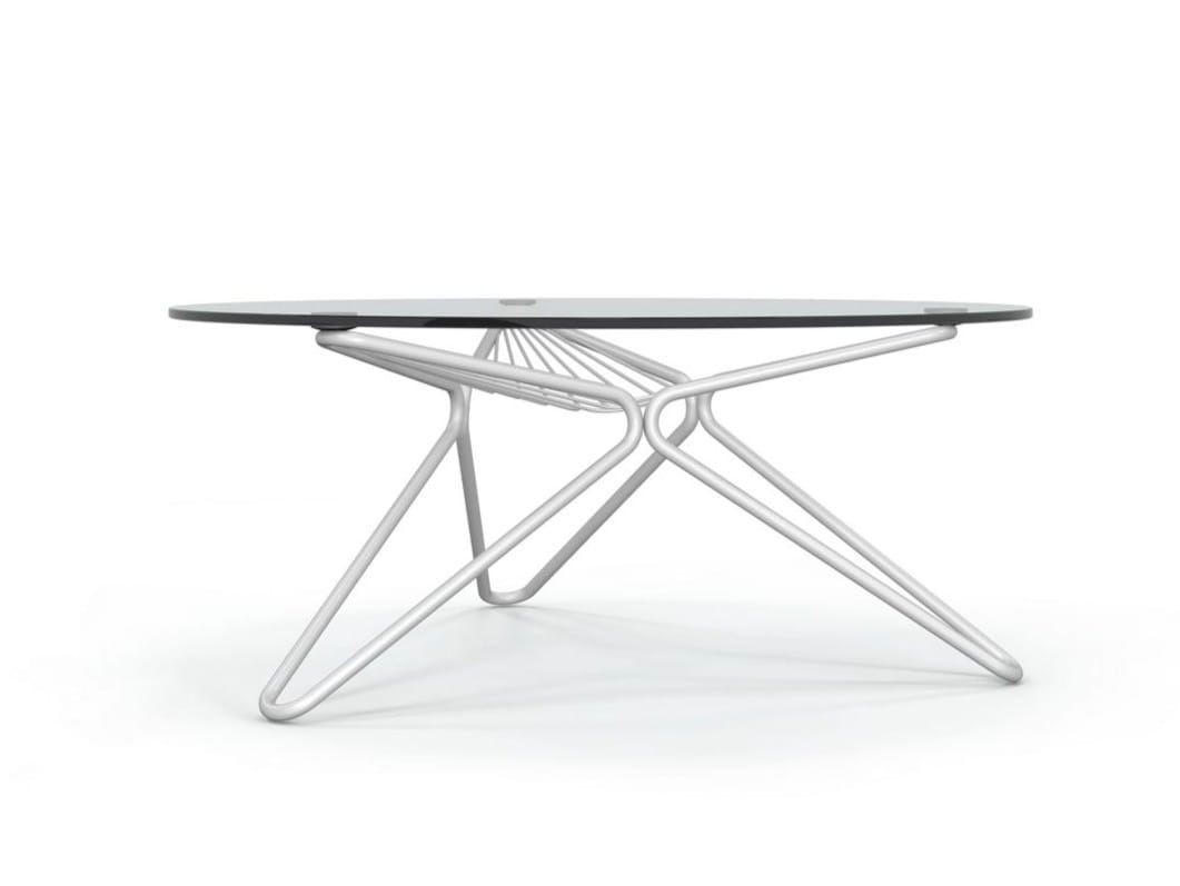 Круглый садовый стол из стали и стекла ROCHE BOBOIS MADAME O ARCH-00016016 - Вид №2