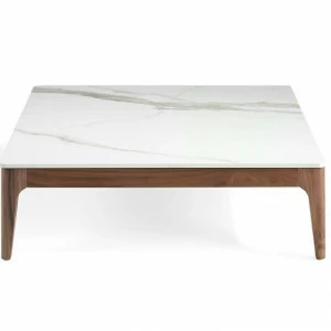 Журнальный столик квадратный с белым мраморным топом 100 см CT795 от Angel Cerda ANGEL CERDA  241788 Белый