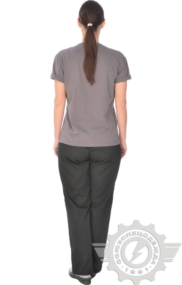 4958094 Футболка темно-серая  Одежда для официантов  размер S (44-46) Спецодежда  - Вид №11