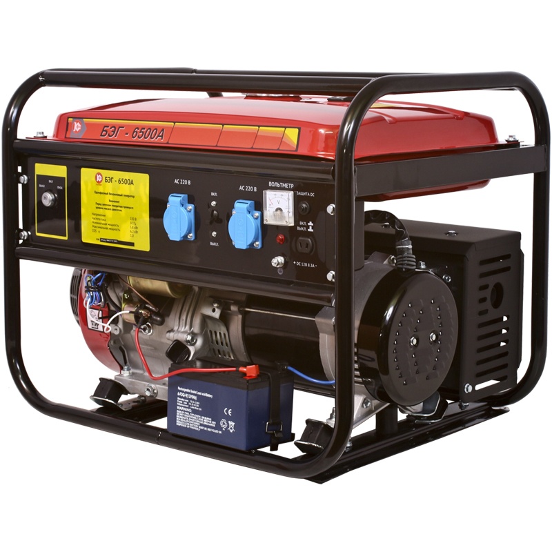 59754 Калибр Бензиновый электрогенератор БЭГ-6500А  - Вид №3
