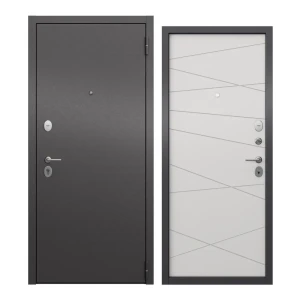 92000180 Входная дверь Unicorn Apartment X правый 205x96см цвет графит букле/дуб белый скандинавский STLM-1377588