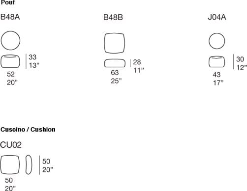 Ткань пуф Paola Lenti Picot ARCH-00043367 - Вид №2