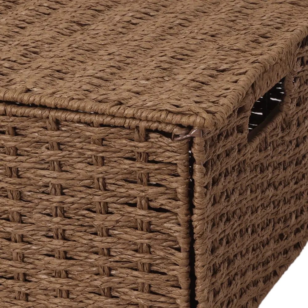 Корзина с крышкой Konsensa 45x33x21 см бумага цвет коричневый 89439476 STLM-2204525  - Вид №1