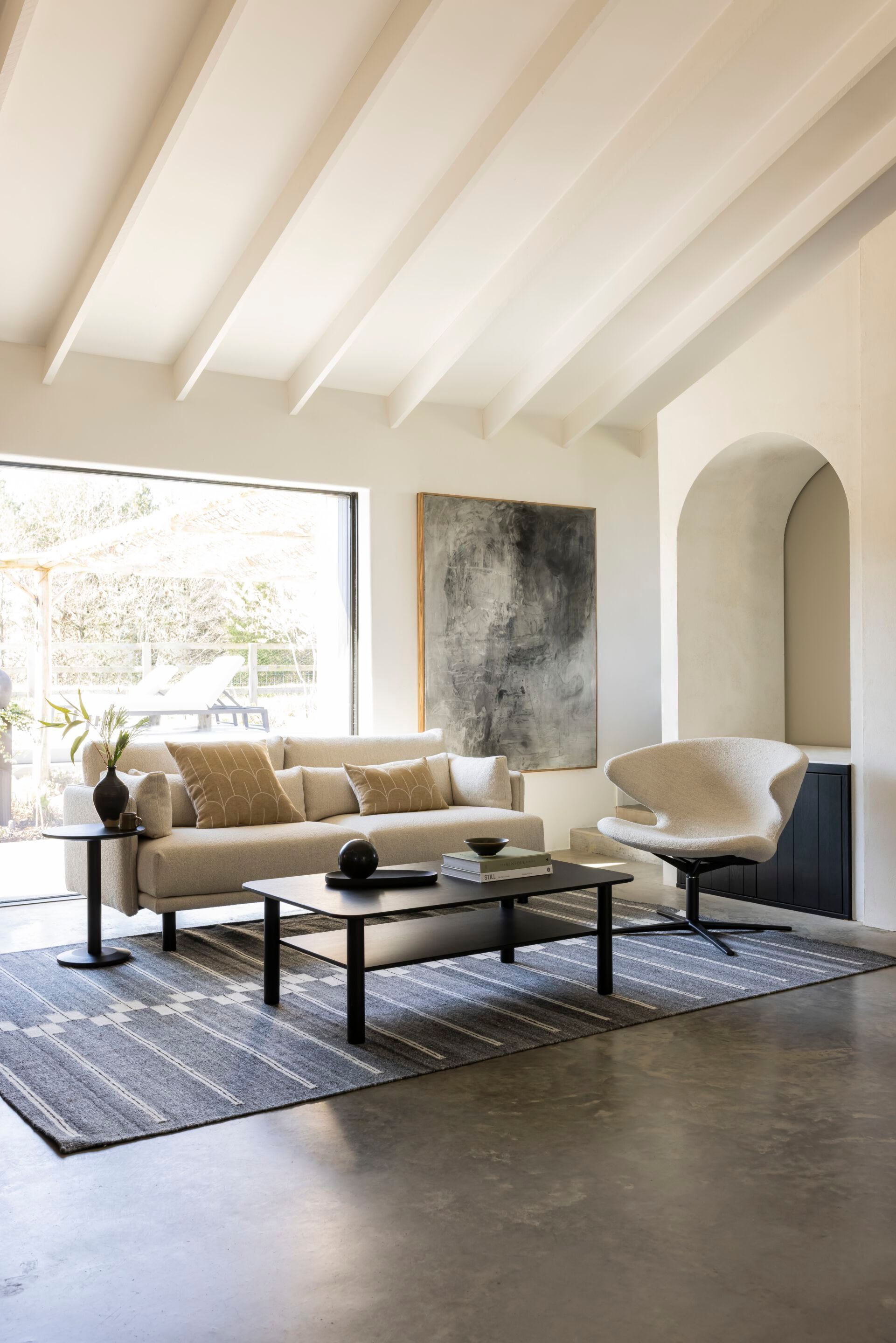 Квадратная подушка из хлопка с геометрическим рисунком Case Весы ARCH-00077967 - Вид №9