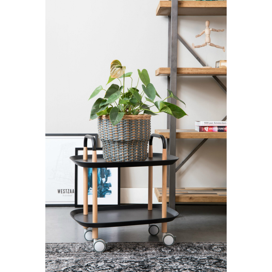 Стол сервировочный на колесиках Cruiser, черный White Label Living 7900017 - Вид №1