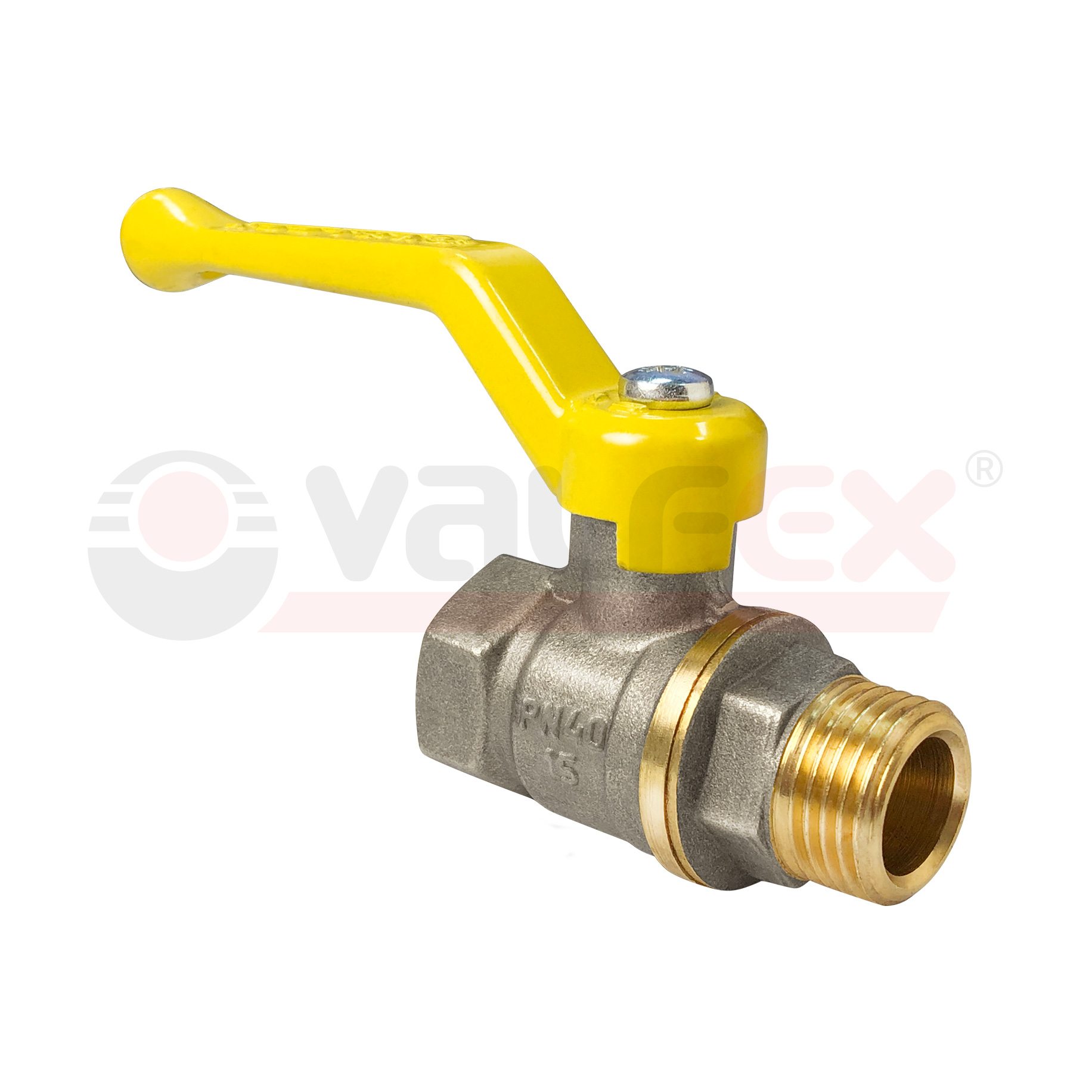 VF.272.NR3.114 Valfex Кран шаровой (с никелевым покрытием) для газа, ручка-рычаг (внутр.-наруж.)  1 1/4" 