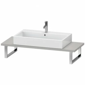 LC106C00707 Консоль для накладных раковин и встраиваемых умывальников, Толщина консоли 30 мм L-Cube #LC106C 550 мм Бетонно-серый матовый декор