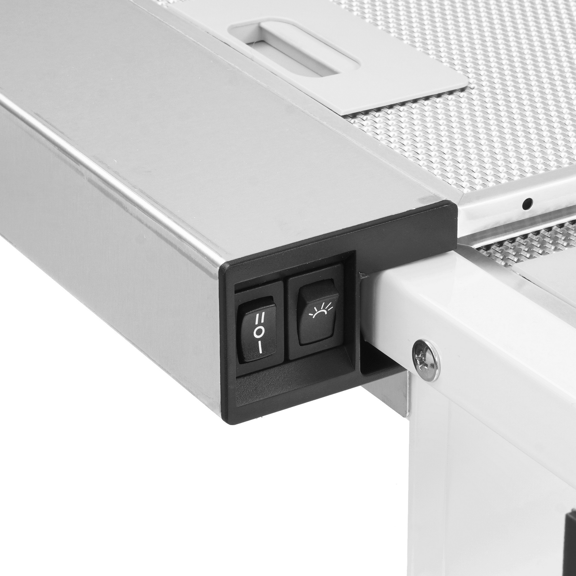 1183421 Вытяжка телескопическая ELIKOR Интегра Glass 60Н-400-В2Д серебристый/белый STDN-0125887 - Вид №4